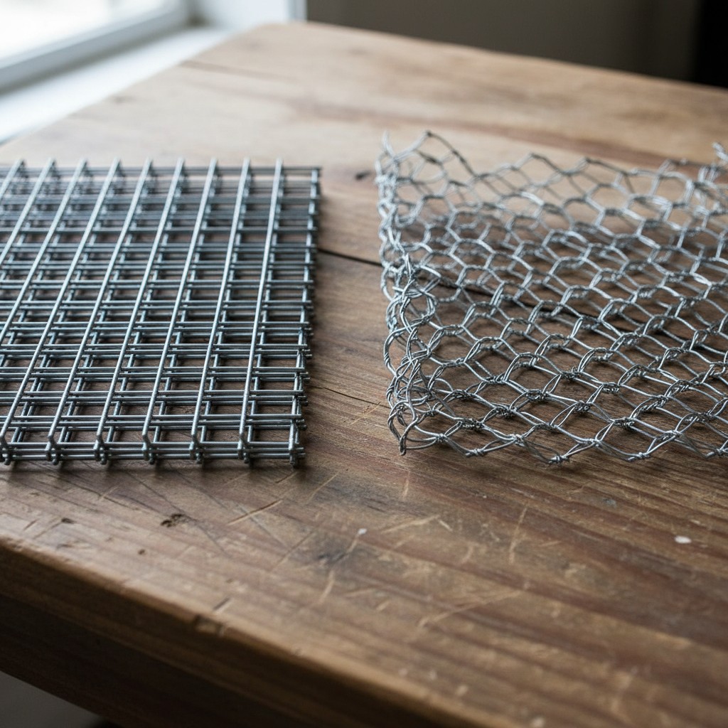 Half-inch galvanized hardware cloth compared to flimsy chicken wire