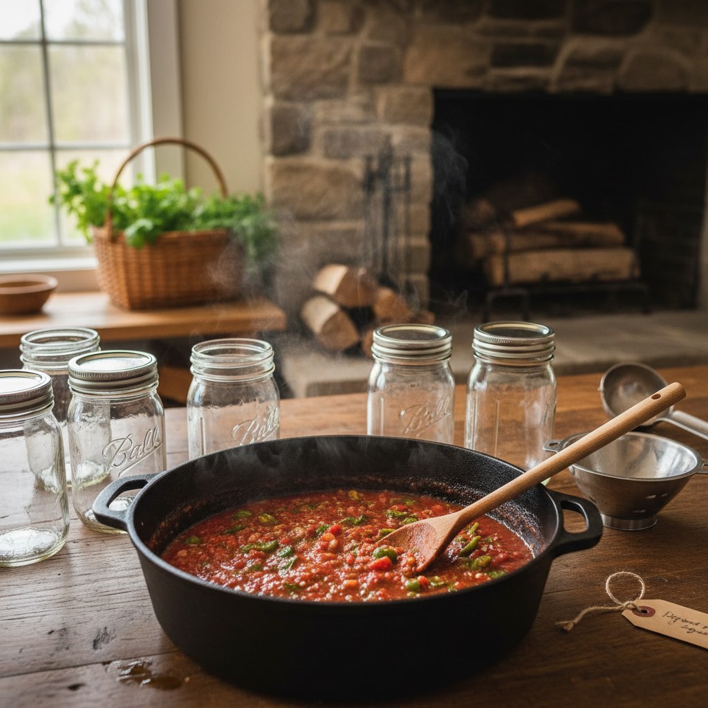 How Do You Cook the Salsa Before Canning?, homesteading