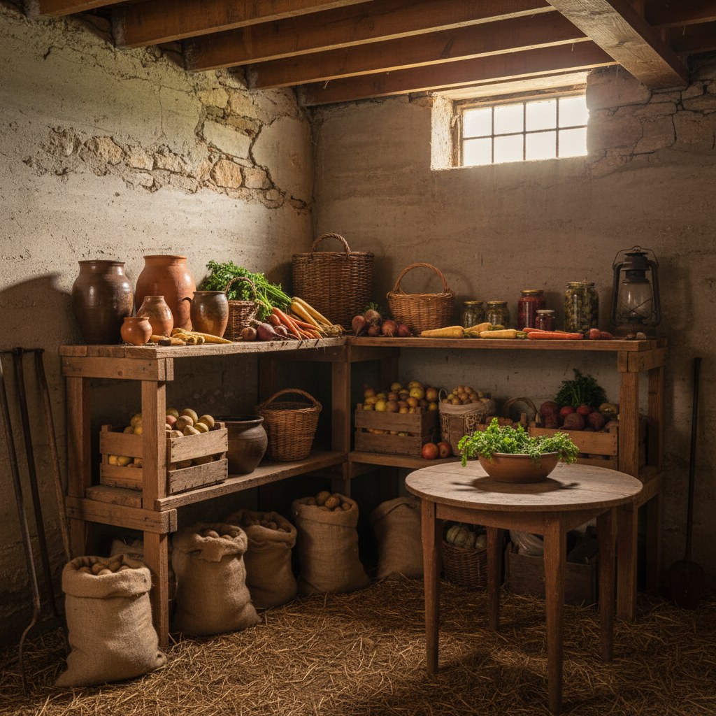 Option 2: The Basement Corner Cellar, $100-300, homesteading