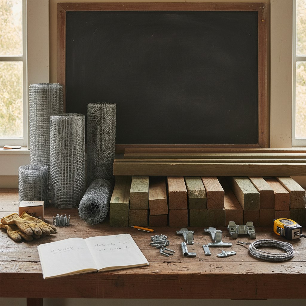 Materials List and Cost Estimate, homesteading
