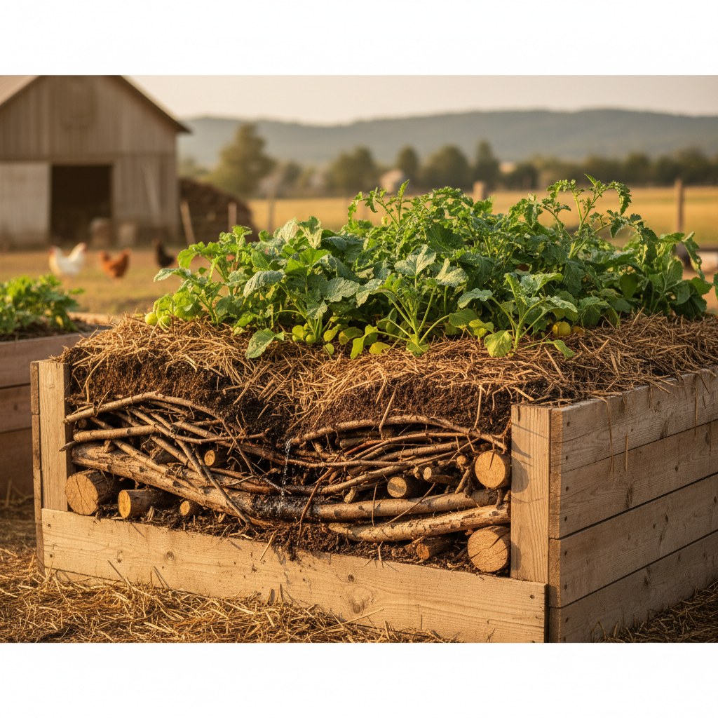 How to Build a Hugelkultur Raised Bed: The Self-Watering Garden, homesteading