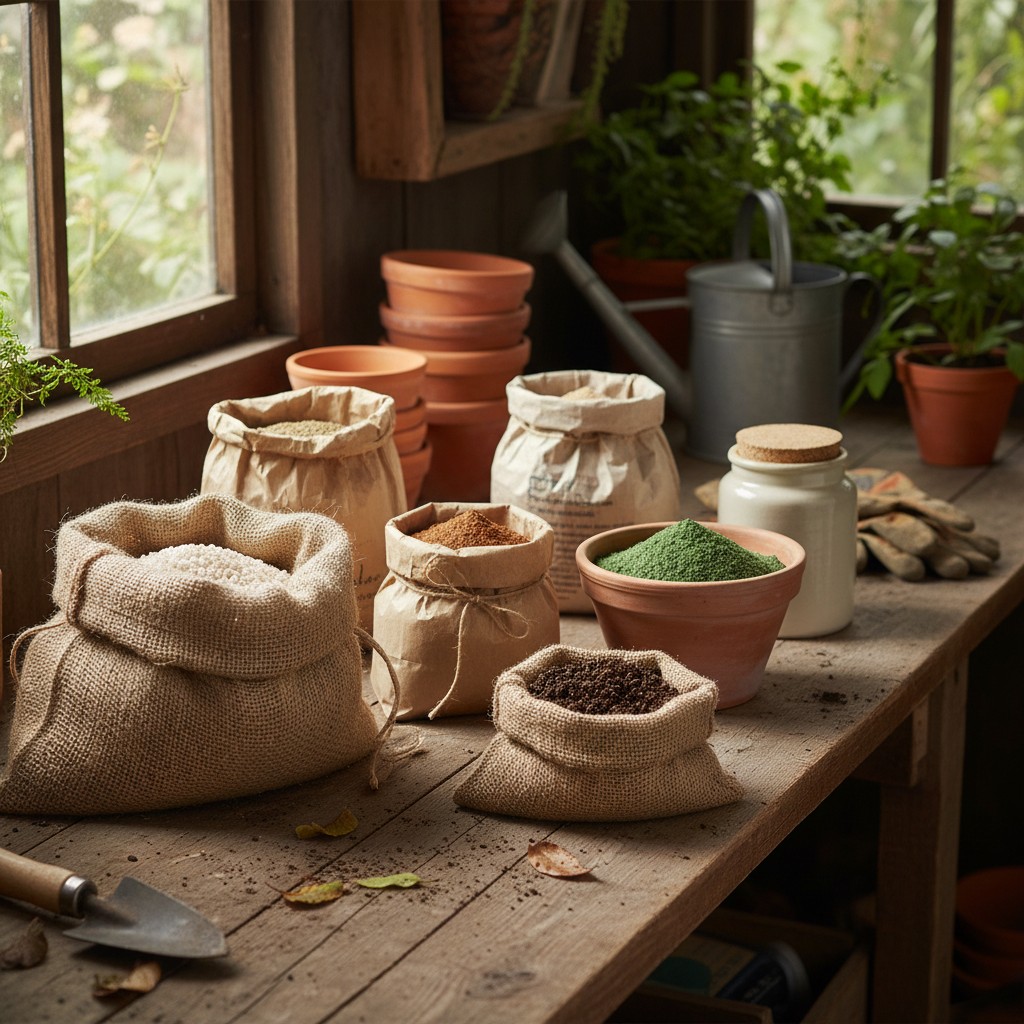 Garden amendments: bone meal, blood meal, greensand, worm castings