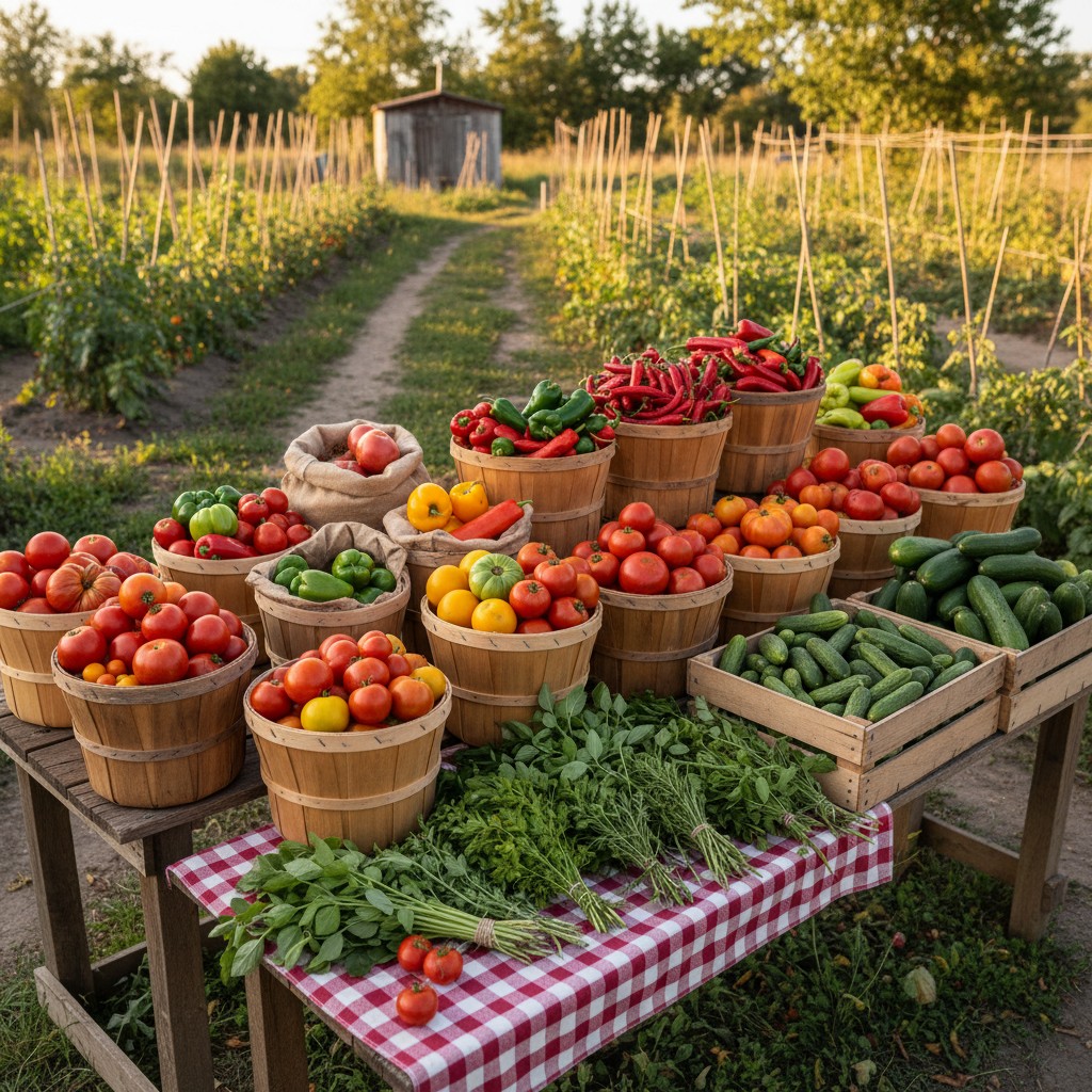 Massive single-day harvest from a preservers garden