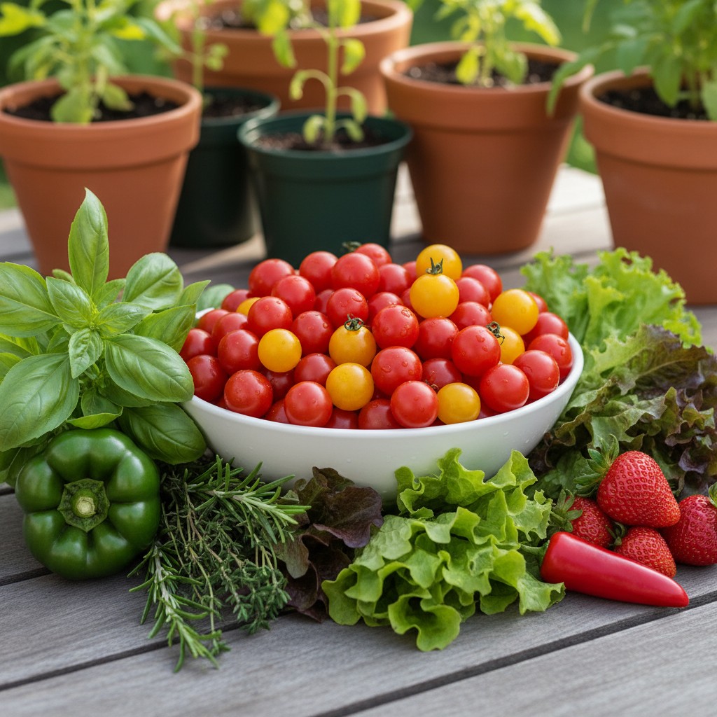 Harvest from container garden