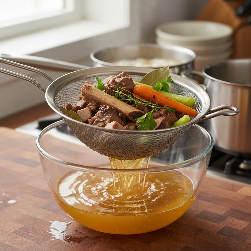 Mason jars of golden bone broth