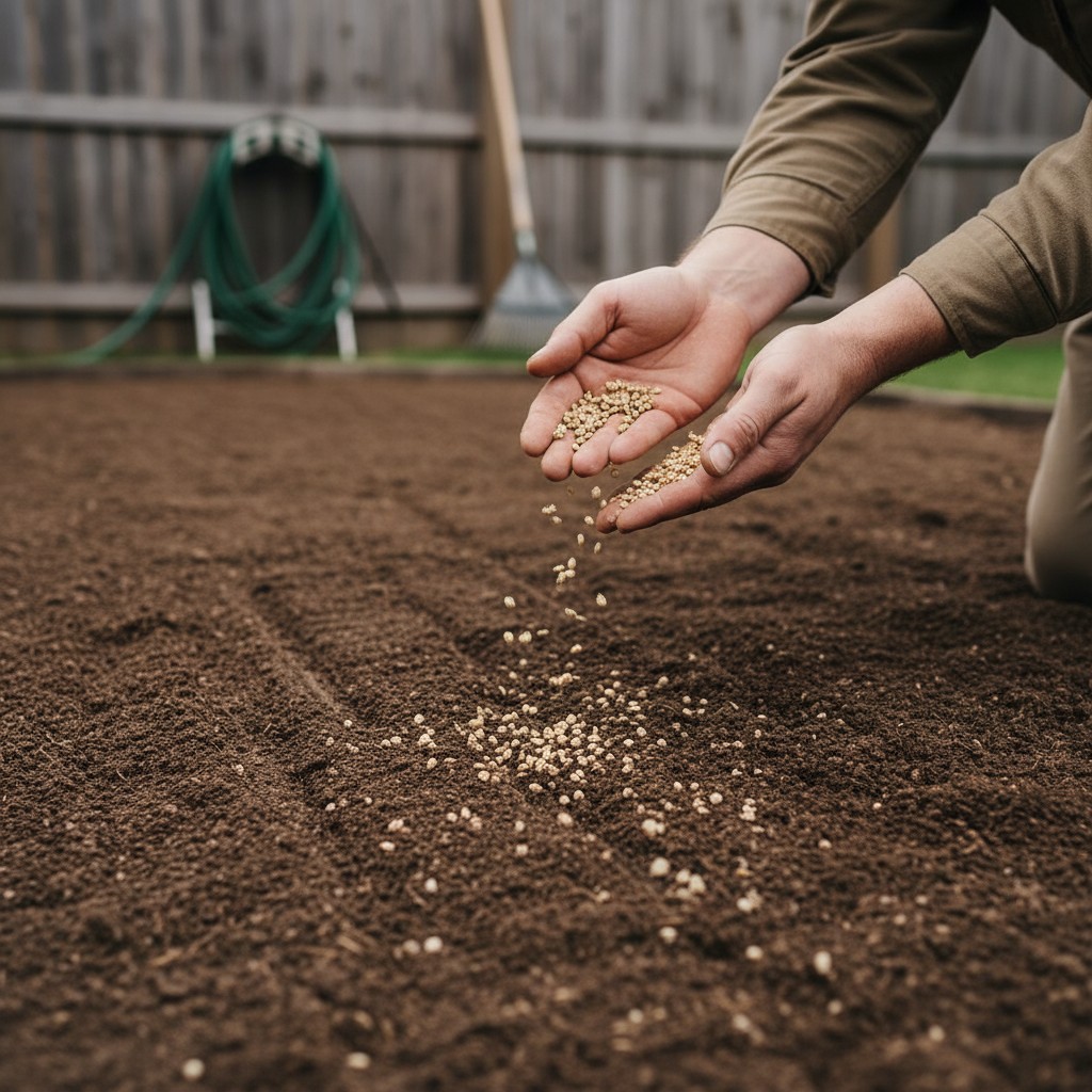 Micro-clover blended into a traditional grass lawn