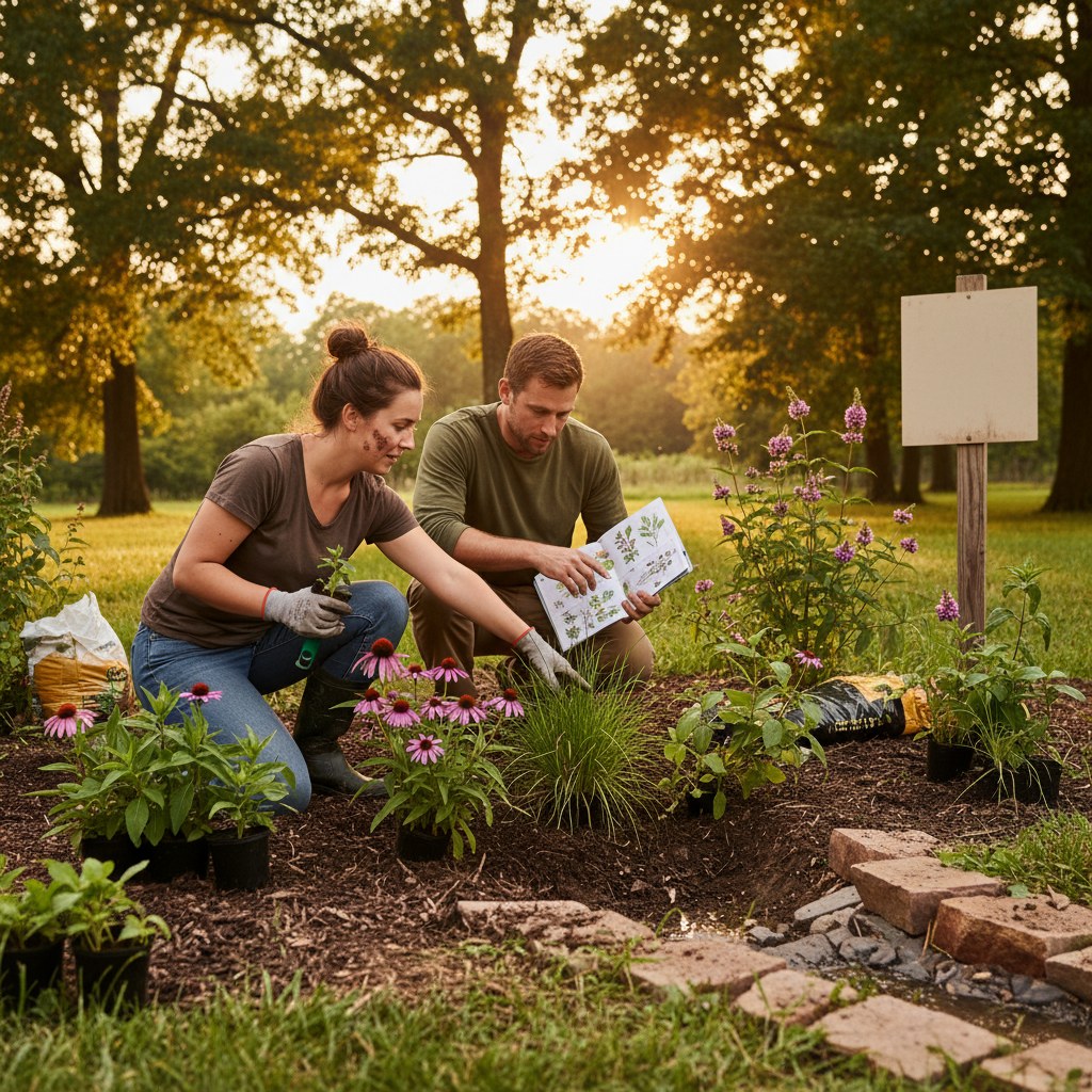 How Do You Choose and Plant Native Plants in a Rain Garden? — homesteading